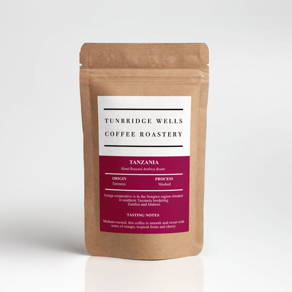 Arabica coffee beans from Tanzania, Hand roasted by Tunbridge Wells Coffee Roastery