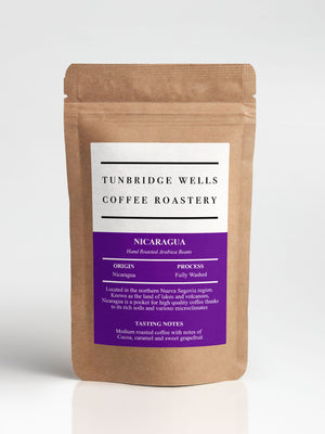 Nicaragua Coffee package from Tunbridge Wells Coffee Roastery