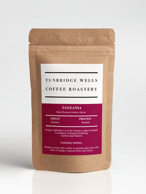 Arabica coffee beans from Tanzania, Hand roasted by Tunbridge Wells Coffee Roastery